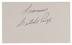 Satchel Paige Signed Index Card - Full JSA LOA