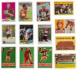 1956-2015 Topps Washington Redskins Team Collection (1,025+) with Hall of Famers, Rookies & High Numbers