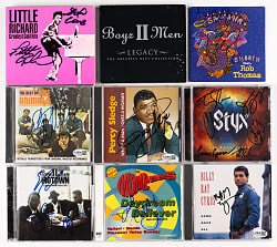 Signed Music/Musician Collection (29) with Little Richard, Styx, Boyz II Men, Cyndi Lauper - All JSA Basic Certification