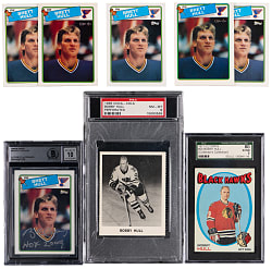 1965-1989 Bobby & Brett Hull Collection (26) with (3) Graded