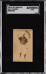 1887 N172 Old Judge #251-3 Tim Keefe SGC Authentic (Rebacked)