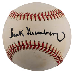 Hank Greenberg Single-Signed & Graded OAL/Brown Baseball - PSA/DNA Overall 7.5 with Mint 9 Autograph Grade!
