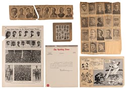 1890s-1900s The Fred Tenney Estate Archives with Signed Letter, Artwork & Ephemera  (100+ Total Items)