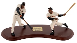 2004 Danbury Mint Willie Mays & Barry Bonds Deluxe Baseball Statue Set