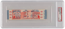 1966 Baltimore Orioles vs. Los Angeles Dodgers World Series Game 3 Full Ticket - PSA VG 3