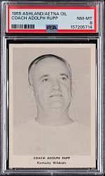 1955 Ashland Oil Basketball Coach Adolph Rupp PSA NM-MT 8