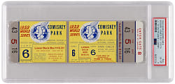 1959 Los Angeles Dodgers vs. Chicago White Sox World Series Game 6 Clincher Full Ticket - First Dodgers Title in Los Angeles - PSA EX-MT 6