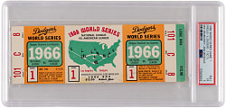 1966 World Series Game 1 Full Ticket Baltimore Orioles First Postseason Appearance - PSA EX 5