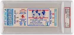 1967 St. Louis Cardinals vs. Boston Red Sox World Series Game 1 Full Ticket PSA EX-MT 6
