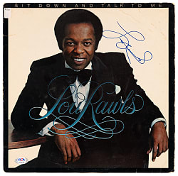 1980 Lou Rawls Signed "Sit Down and Talk To Me" Record Album - PSA COA