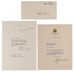 Richard Nixon & Alfred E. Smith Signed Typewritten Letter Pair