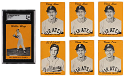 1958 Hires Root Beer Test Issue Group (7) with SGC POOR 1 Willie Mays