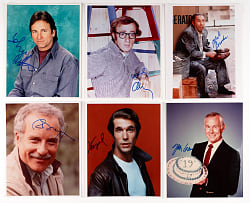 Actor Signed 8x10 Photo Collection (54) with Carson, Winkler, Allen, Brooks & Ritter
