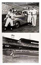 New York Yankees Hall of Famer Signed Photographs (9) with (2) Joe DiMaggio