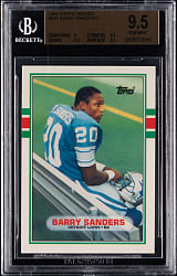 1989 Topps Traded Football #83T Barry Sanders Rookie BGS GEM MINT 9.5