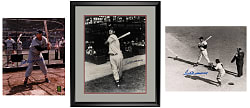 Ted Williams Signed Oversized Photographs (3) with One Framed