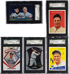 2001-2011 Lou Gehrig SGC PRISTINE 100 Graded Cards (5)