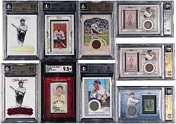 2003-2023 Lou Gehrig Diamond/Ruby, Coin, Silk, Stamp & Relic Graded Cards (14)