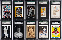 1980-2023 Lou Gehrig SGC GEM MINT 10 Graded Cards (19) with Modern Inserts