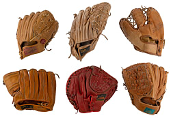 1950s-1970s Store Model Gloves (14) with (4) Hall of Famers