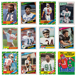 1980-1987 Topps Football Complete Set Group (7) with 1981, 1984 & 1986