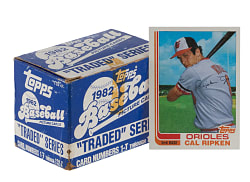 1982 Topps Traded Complete Boxed Set (132) with #98T Cal Ripken Jr. Rookie