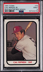 1981 TCMA Rochester Red Wings #15 Cal Ripken Jr. Minor League PSA MINT 9