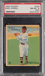1933 Goudey #194 Earl Averill PSA NM-MT 8 (oc)