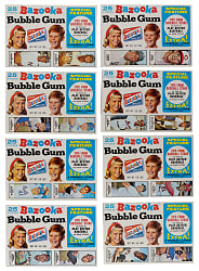 1968 Bazooka Box Complete Set (15) - Clean!