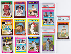 1975 Topps Complete Set (660) with (3) PSA Graded Stars
