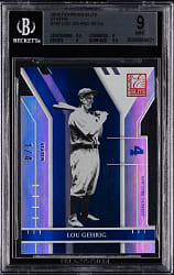 2004 Donruss Elite #190 Lou Gehrig Status Blue #1/4 BGS MINT 9