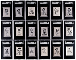 1950-1956 Callahan Hall of Fame SGC Graded Complete Master Set (91) - 6.55 GPA with SGC NM/MT 8 Ty Cobb, Joe DiMaggio & Cy Young