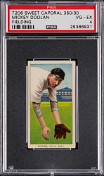 1909-1911 T206 White Border Mickey Doolan Fielding PSA VG-EX 4