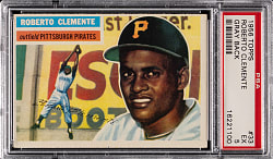 1956 Topps #33 Roberto Clemente Gray Back PSA EX 5