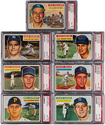 1956 Topps PSA NM-MT 8 to NM-MT+ 8.5 Collection (7) with Bob Turley & Jackie Jensen