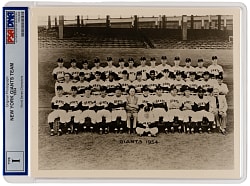 1954 New York Giants World Champions PSA Type I Team Photograph & (8) Willie Mays Type I/Period Photos - (9) Total Pieces
