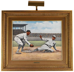 Fantastic Ty Cobb Sliding Original Artwork By Gerry Dvorak with Private Commission Provenance & Ephemera