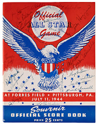 1944 American League All-Stars Team-Signed All-Star Game Program with (23) Signatures Including (4) Hall of Famers