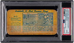 Circa 1939 D351 Grennan Bakery Baseballs 10 Most Famous Plays #9 Fred Snodgrass/Christy Mathewson - PSA GOOD 2 (Population 2 with None Higher)