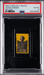 1950 Topps Felt Backs Football Jackie Jensen Yellow PSA VG-EX 4