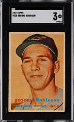 1957 Topps #328 Brooks Robinson Rookie SGC VG 3