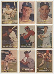 1957 Topps Collection (146) with (75) Fourth Series Plus (12) Hall of Famers Including Drysdale RC, Mays, F. Robinson RC & T. Williams