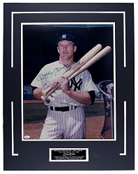 Mickey Mantle Signed Matted Photograph - Full JSA