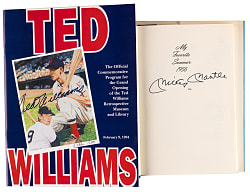 Hall of Fame Signed Publication Collection (6) with Aaron, Mantle & T. Williams - All Individually Certified