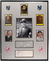 1925 New York Yankees Payroll Check Triple-Signed by Barrow, Ruppert & Payee Waite Hoyt