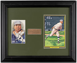 Chief Bender & Alex Kellner Dual-Signed Scorecard in Framed Display - Full JSA LOA