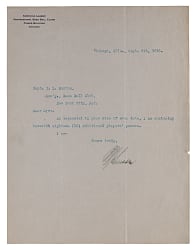 1915 Ban Johnson Signed Letter to Yankees Owner T. L. Huston on American League Letterhead - Full JSA LOA