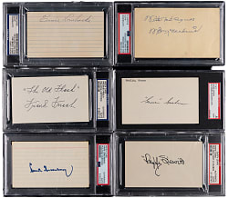 Hall of Famer/Star Signed Index Card/Cut Collection (8) - All Certified