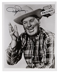 Dizzy Dean Signed Falstaff Beer Advertising Photo with Full PSA