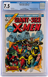 1975 Marvel Comics Giant-Size X-Men #1 First New X-Men Team with First Storm/Nightcrawler/Colossus/Thunderbird - CGC 7.5